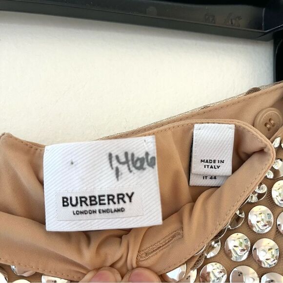 $4,190 Burberry Bobbie High Waisted Studded Pants In Silver, Size 10, NWOT - Picture 5 of 15